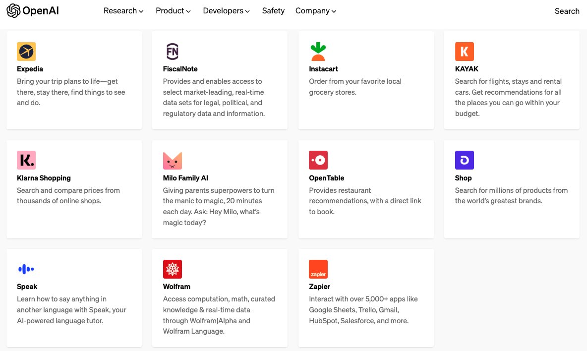 6. OpenAI announced ChatGPT plugins.

These plugins will let you do everything from planning trips t