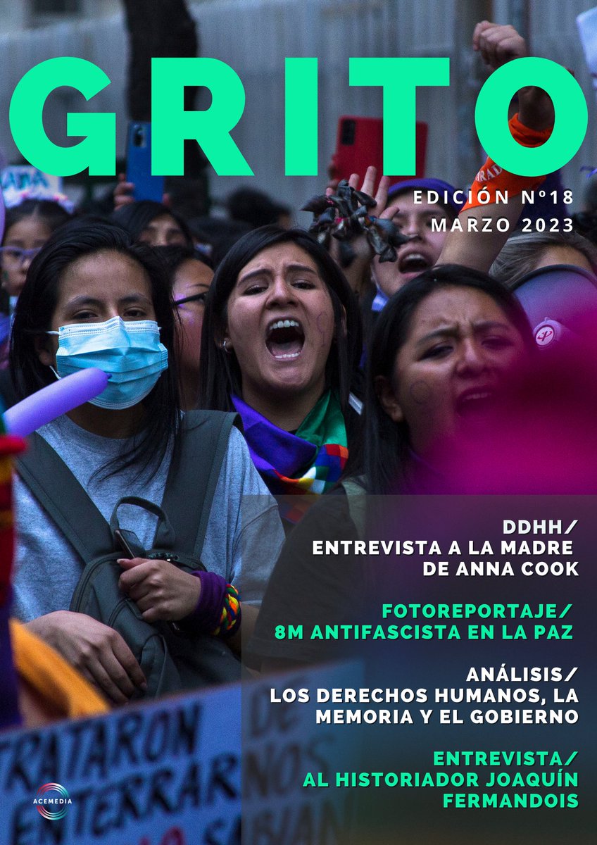 Revista_Grito's tweet photo. 📰Edición N°18 de la revista Grito / Marzo 2023

◾️Editorial | Golpe de Estado: A 50 años del cisma

🤓Leer la edición N° 18 de revista Grito: https://t.co/3sM1KwxqLU

#RevistaGrito #Grito #Memoria #DerechosHumanos #50AñosDelGolpe #8M #Antifascista #JusticiaParaAnnaCook #AnnaCook https://t.co/bkzPSttgdZ