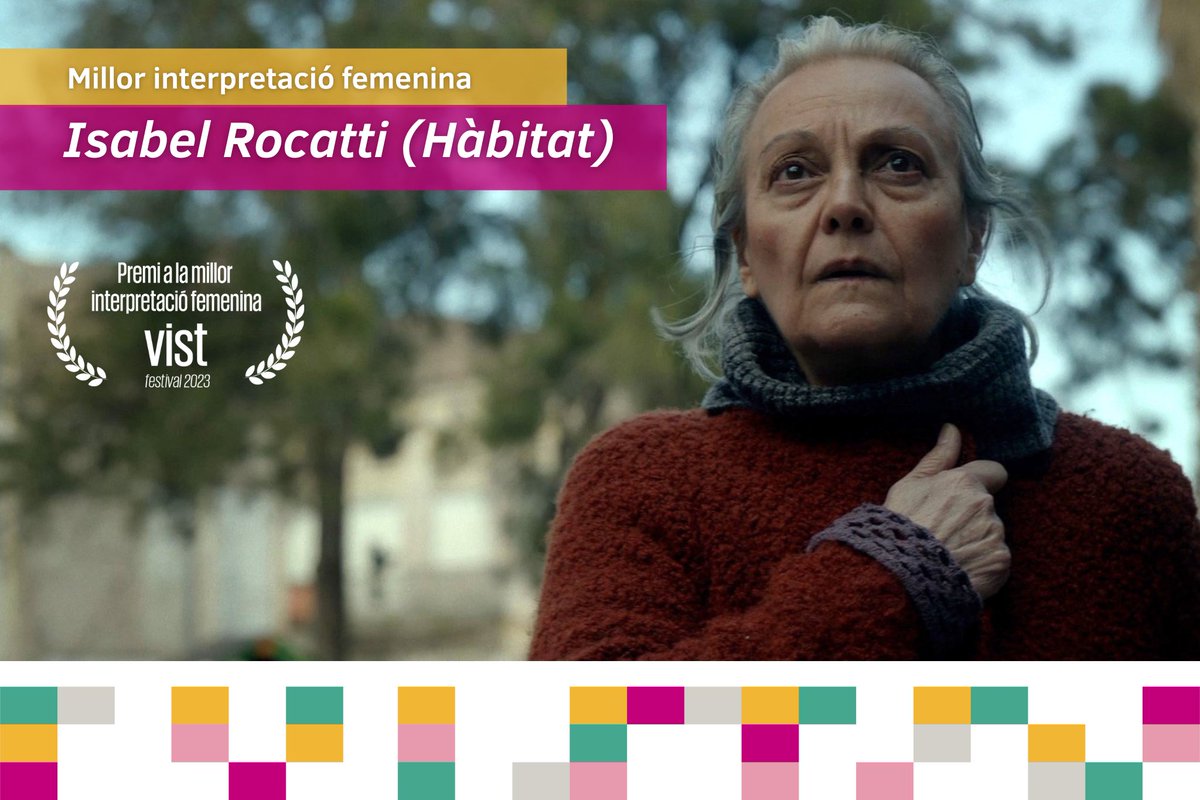 El premi a #millorinterpretaciófemenina és per a Isabel Rocatti pel seu treball en ‘Hàbitat’.

Van recollir el premi la seua directora, Elena Escura i la productora, <a href="/milaluengo/">Mila Luengo</a> . I el va lliurar César Tormo, membre del jurat.

Enhorabona!

#vist #vist2023 #vistfestival