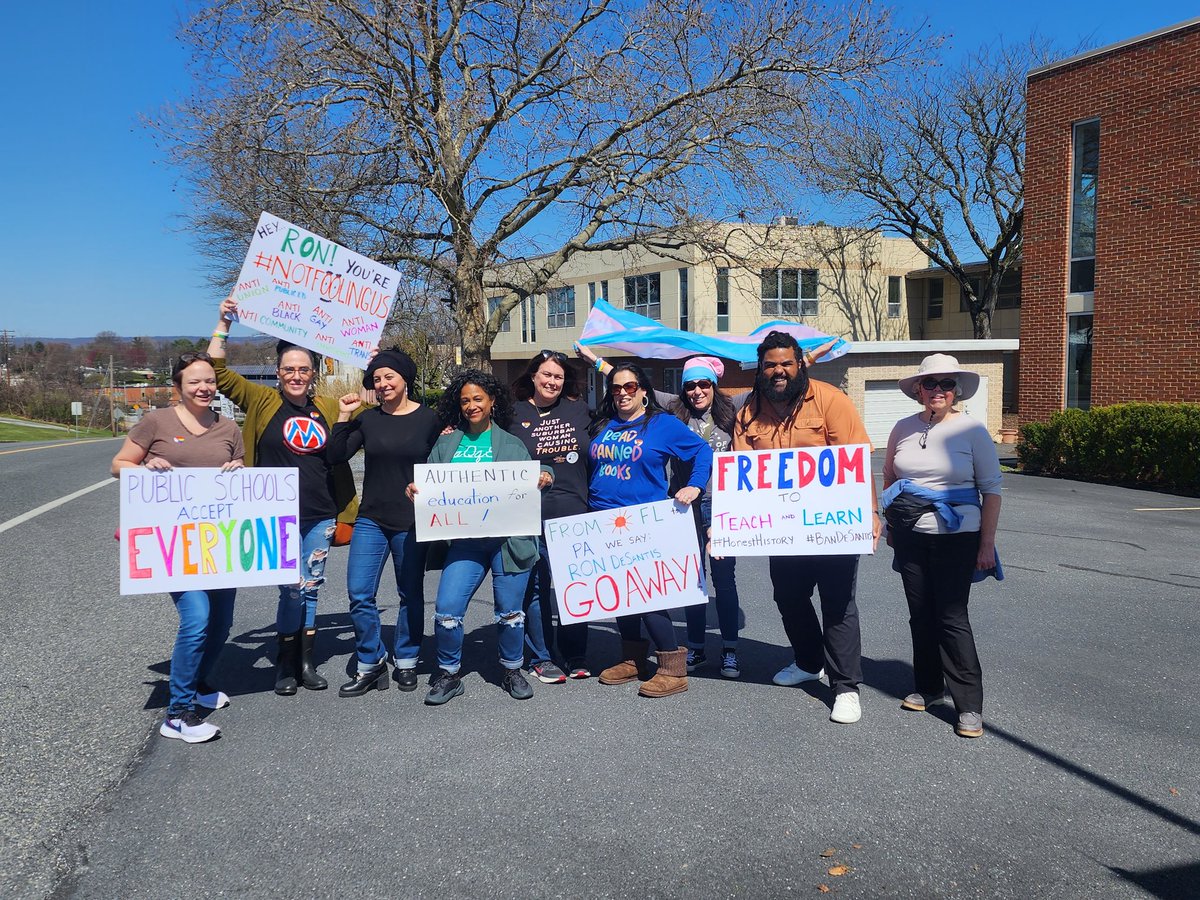 Reclaim Our Schools (@reclaimourschls) on Twitter photo From FL to PA, @RonDeSantisFL go away! Your policies are a bad April Fools joke! #notfoolingus <a href="/healschools/">HEAL Together</a> <a href="/MomsRising/">MomsRising</a> <a href="/RedWineBlueUSA/">Red Wine and Blue</a> <a href="/dofd_PA/">Defense of Democracy PA</a>
#bandesantis #bangunsnotbooks #cantbanus From FL to PA, @RonDeSantisFL go away! Your policies are a bad April Fools joke! #notfoolingus <a href="/healschools/">HEAL Together</a> <a href="/MomsRising/">MomsRising</a> <a href="/RedWineBlueUSA/">Red Wine and Blue</a> <a href="/dofd_PA/">Defense of Democracy PA</a>
#bandesantis #bangunsnotbooks #cantbanus