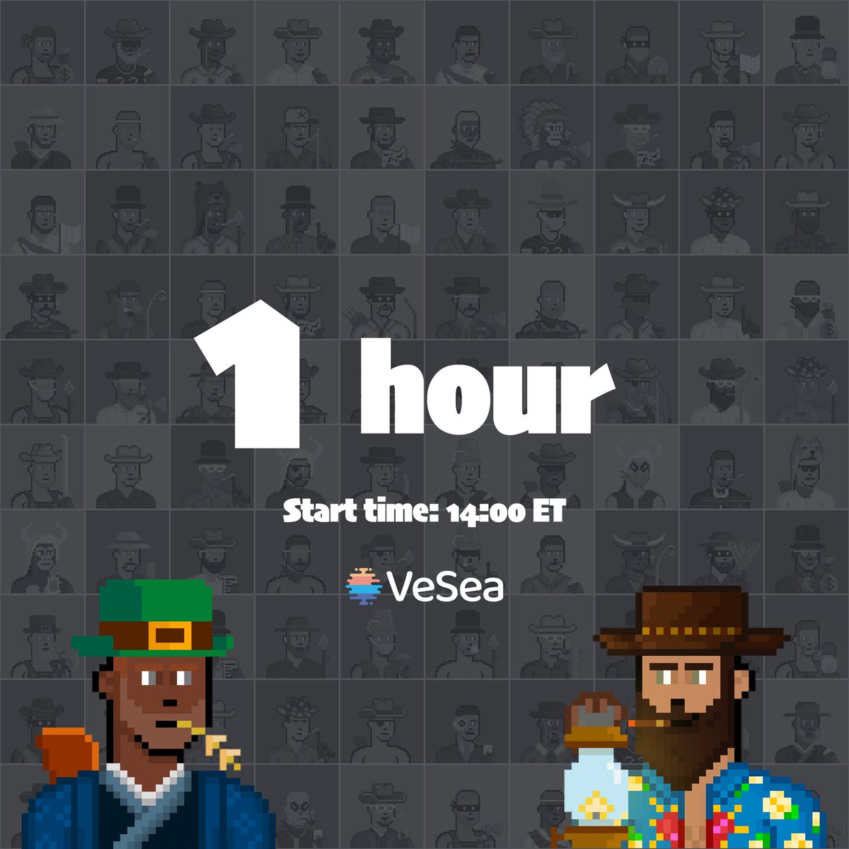 1 more hour! 🐴

📌 <a href="/VeSeaOfficial/">𝕍eSea</a>
⏰ 14:00 ET
1000 mintable supply, 2000 1:1 airdrops on mintout!