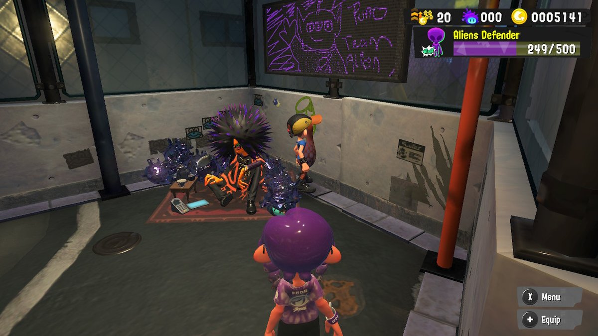 divertspace's tweet photo. obsessed with this kid who spawned a) next to everyone's fav guy and b) chose the power move of blair witching. #Splatoon3 #NintendoSwitch https://t.co/4yGMf3Lbqi