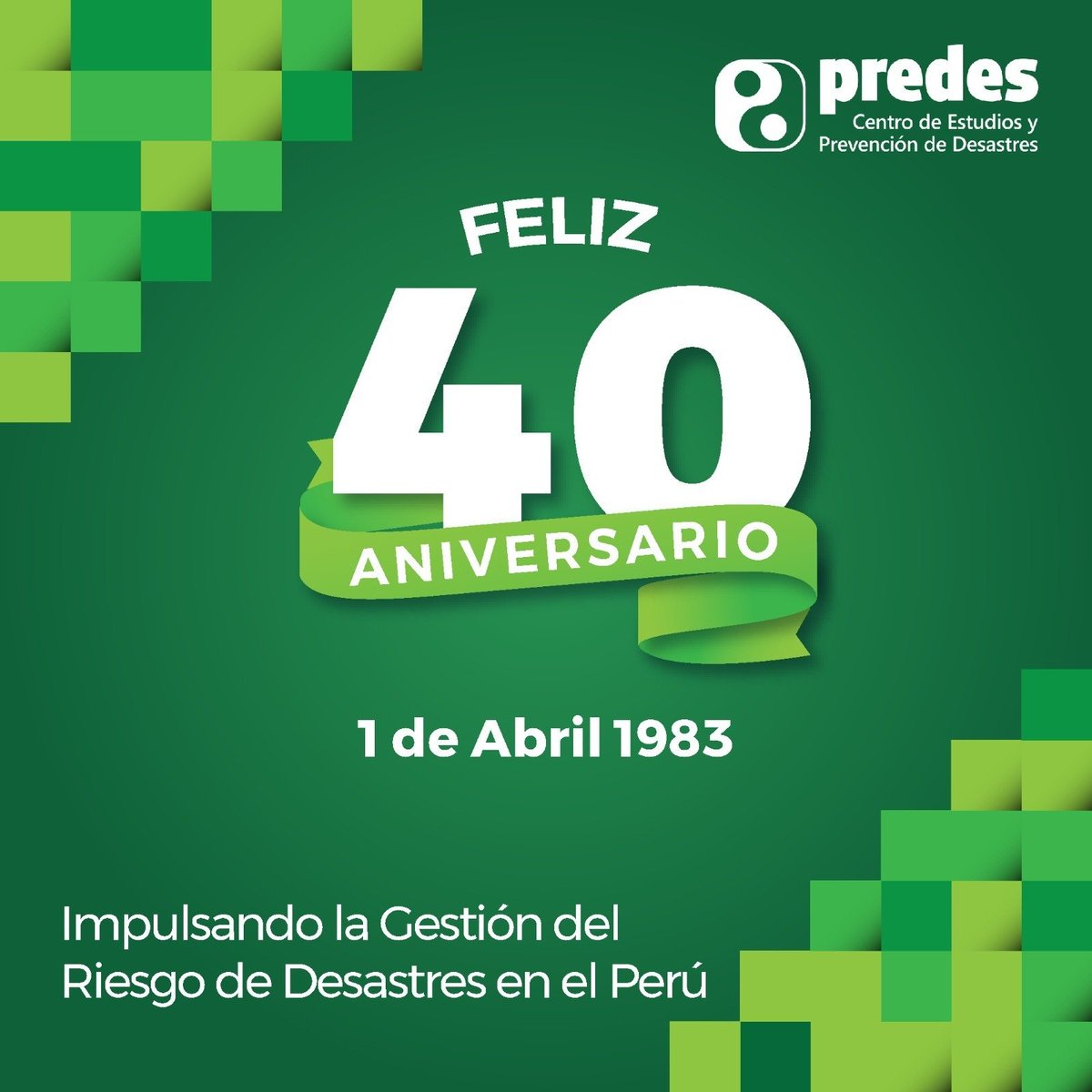 predes_org's tweet photo. #Aniversario | Un día como hoy El Centro de Estudios y Prevención de Desastres #Predes, inicia el largo camino hacia la consecución de condiciones de vida seguras para la población vulnerable en riesgo de desastres. Un derecho que se debe reconocer y atender.
#40años https://t.co/uceotRYAg9