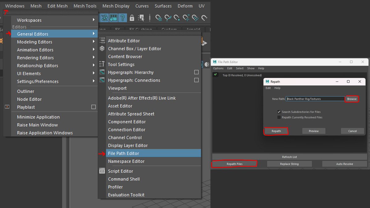 CromaCore_'s tweet photo. @perdidanavia So sorry for the late reply, you just gotta repath the texture files to where you saved the folder. Here's a quick pic showing how to do it https://t.co/KNW9WsjHcl