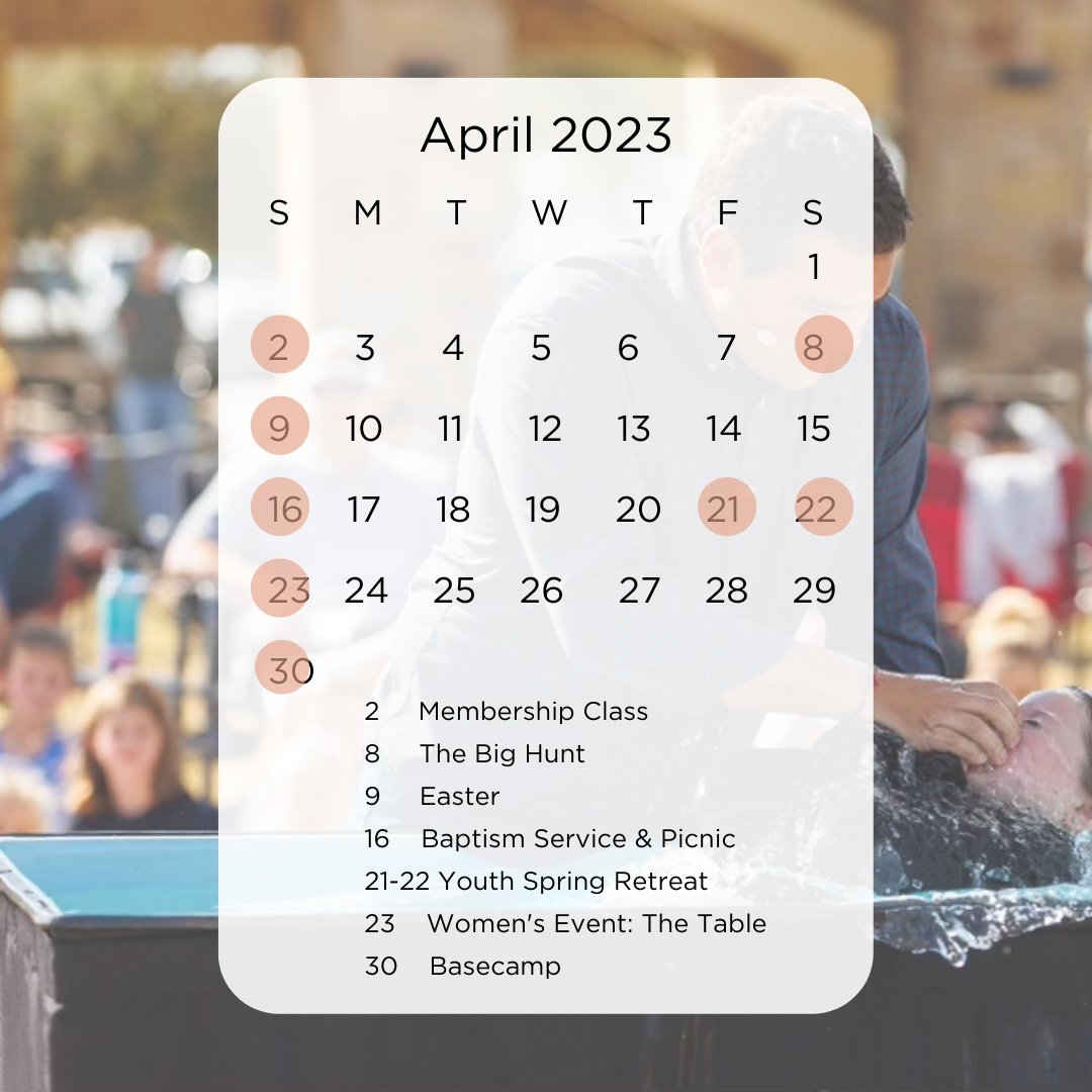 TrailsChurchTX's tweet photo. Mark your calendars - we have a lot of exciting things going on this month! https://t.co/INiJ7kNMhP