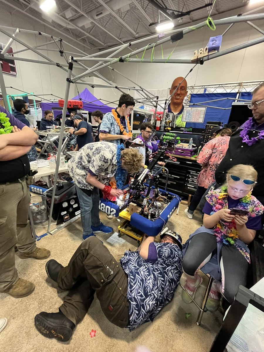 PiperPirates's tweet photo. Robotics team in action today @ Lee’s Summit High School. Currently ranked 12th out of 36 in the regional competition. #PiperthePowerhouse #PirateNation https://t.co/JLohp85tTU