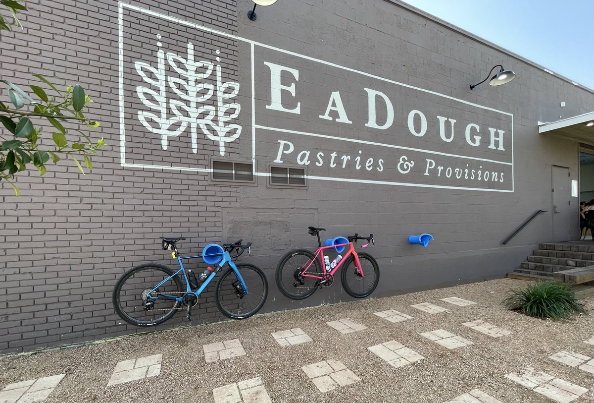 Very cool bike racks at #EaDough. 
Great pastries too!