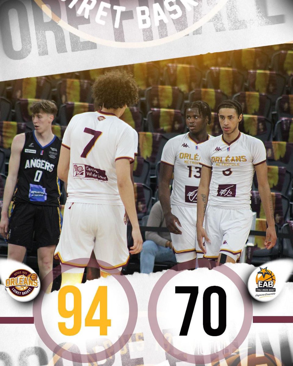 FIN DU MATCH

Belle victoire des Espoirs contre Angers sur le score de 94 à 70 ! 🔥 

22 points pour Thomas Llaury, 18 pour Noah Bolanga

Les stats : bit.ly/40TWHxm

Rendez-vous dans moins de 2h pour la grande première des pros à l'Arena !