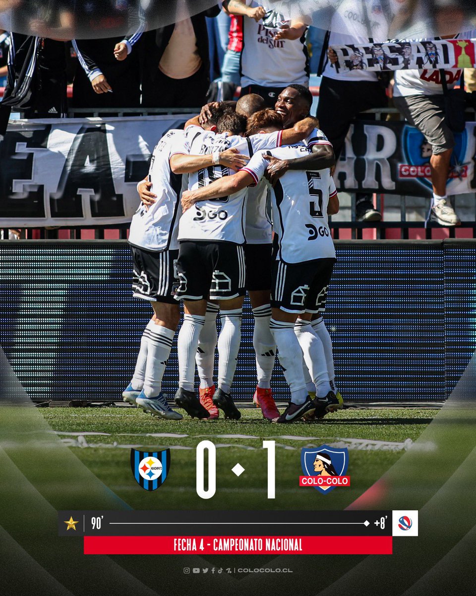 ColoColo's tweet photo. DE VUELTA A LOS ABRAZOS 🤟🏼

Lo ganó el Cacique en Talcahuano con anotación de Leandro Benegas. ¡Los tres puntos a casa! 💪🏼

#VamosColoColo ⚪️⚫️ https://t.co/fZM7lSjCLJ