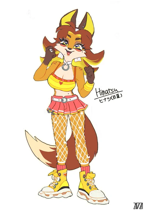 Her name is Hinatsu! She is my first fox OC! Be good friends with my girl #MNイラスト 