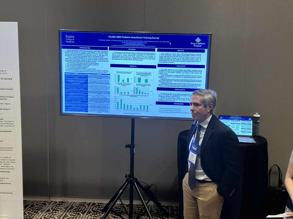 BCM_PedCarAnes's tweet photo. Congratulations to Drs. Manoj Sekar, Montserrat Fontanals and Pablo Motta for the excellent poster presentations at #CCAS2023 and #PedsAnes23
@PediAnesthesia @PedsCardiacAnes @BCMAnesthesia @TexasChildrens @TCHheartcenter @mottapmanya https://t.co/AyyLrbvD5c