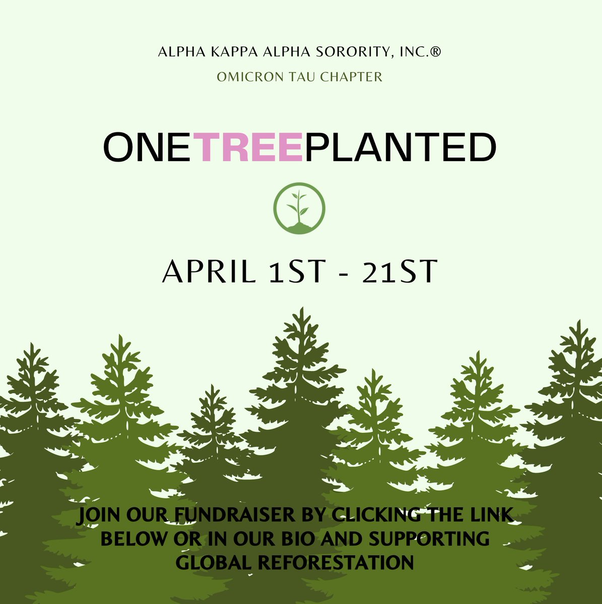 OT has the ability to elevate our organization of more than 120,000 active members through efforts of environmental service. Help us create a ripple effect and make a significant impact on our environment by supporting global reforestation with One Tree Planted!💗🌱