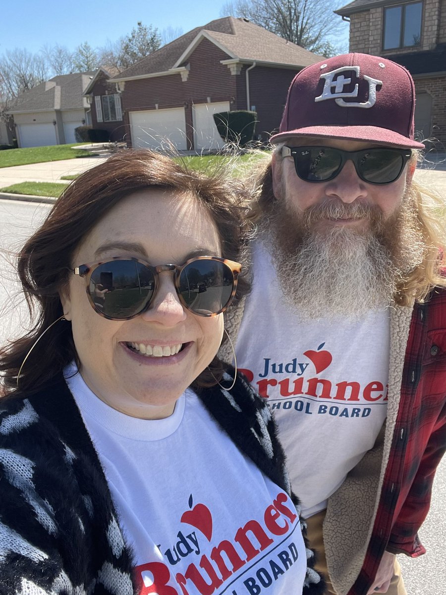 jtalburt's tweet photo. Out canvassing in support of @JudyBrunner for school board. Don’t forget to vote on Tuesday! #localelectionsmatter 🗳️ https://t.co/9NrvvqaIsZ