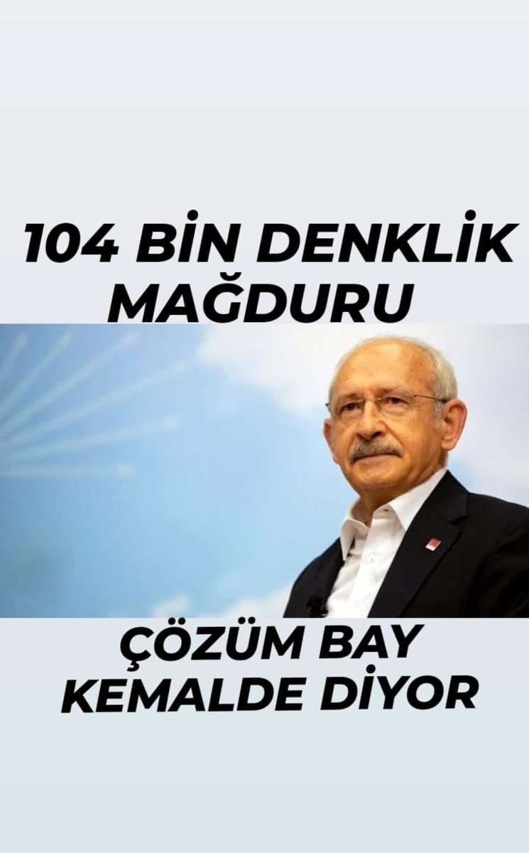 Milletin iktidarlarında; Denklik Hakkımızı istiyoruz. Denklik Haktır hak. Lütuf değildir. BayKemalden Denklik sözüne #sanasöz #DenklikSorunu #DenklikEndüstrisi @erolozvar @kilicdarogluk @55erhanusta @6Denklik @YuksekogretimK @yildirimkaya40 @drdursuncicek  @irfankaplanchp