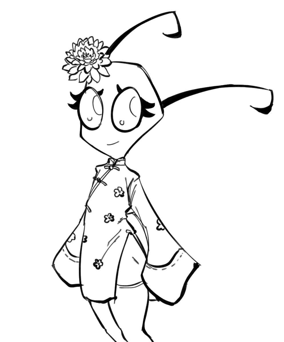 CynadiaDraws's tweet photo. I love finding excuses not to draw hands. #InvaderZim #InvaderTenn https://t.co/dcZtBcRd33