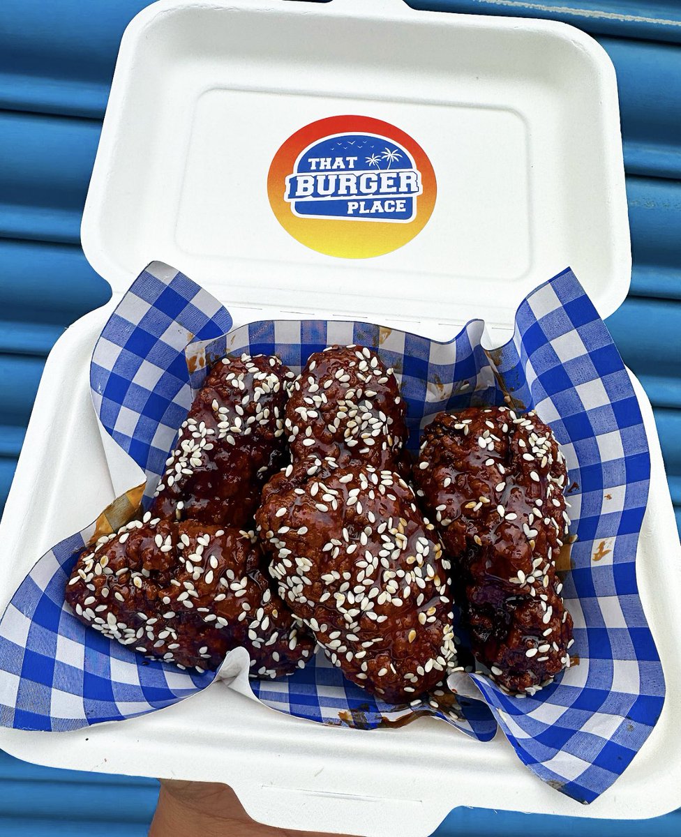 thatbgrplace's tweet photo. TBP chicken wings are here! We’ve been developing these for a while and we’re so excited to finally get them on the menu. We’ve always wanted a side worthy of our burgers and here it is. Tossed in Big Bob’s sauce with a honey mustard mayo these are some next level wings. https://t.co/xMjqLZCEBR