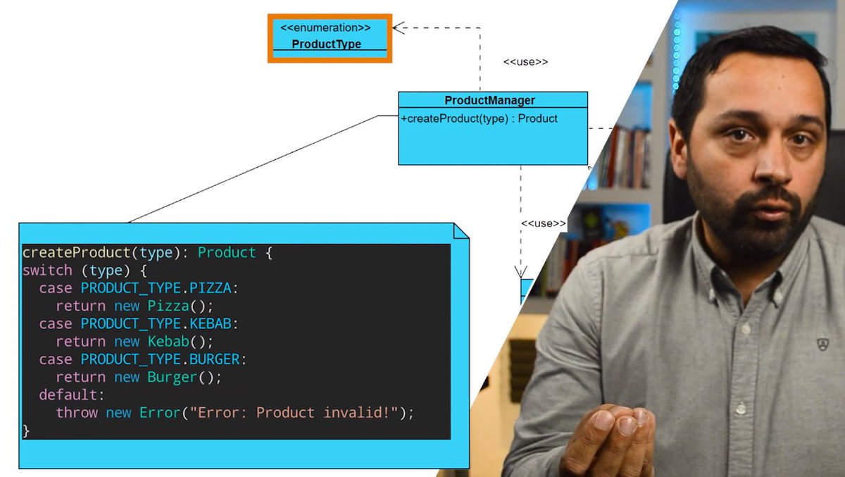 Mañana Domingo, tendremos nuevo vídeo en el canal...

Aprenderemos el patrón factory-method refactorizando el clásico simple-factory para respetar los principios Open/Closed y Single Responsibility de SOLID.

¡Subscríbete al canal para NO perdertelo!

youtube.com/c/@DotTechES