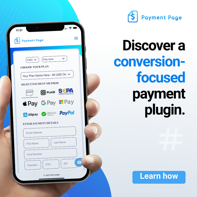 getpaymentpage's tweet photo. ๐ Payment Page is built to be an easy-to-use tool both for your customers and yourself.
A hassle-free payment experience that will make your customers super satisfied!
๐ป Get our plugin here: https://t.co/czK1wujqly
#PaymentForm #PaymentOptions #eCommerce #Payments https://t.co/azeqwID7GE