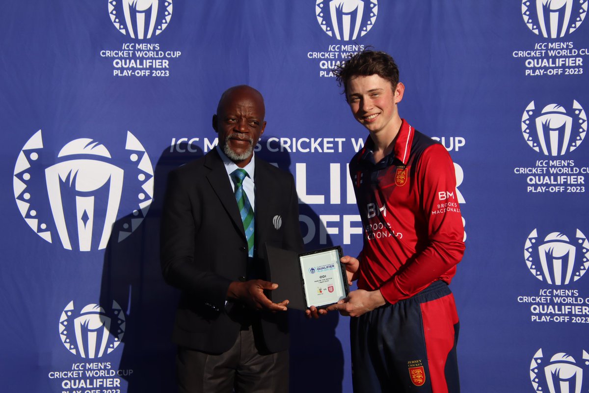 cricketinjersey's tweet photo. Player of the match Josh Lawrenson for his 114 off 105 balls and record scoring partnership of 232 with Asa Tribe 115NO off 143
@BrooksMacdonald | #backingred 🇯🇪| #RoadtoCWC23 https://t.co/g7AMDggTdP