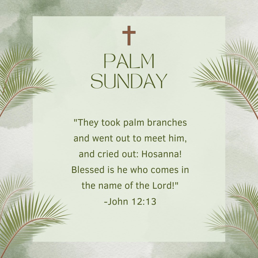 DebbieLesko's tweet photo. Wishing everyone a very happy Palm Sunday! May your day be full of rest and reflection ahead of the Easter season. https://t.co/22DHotW4SK