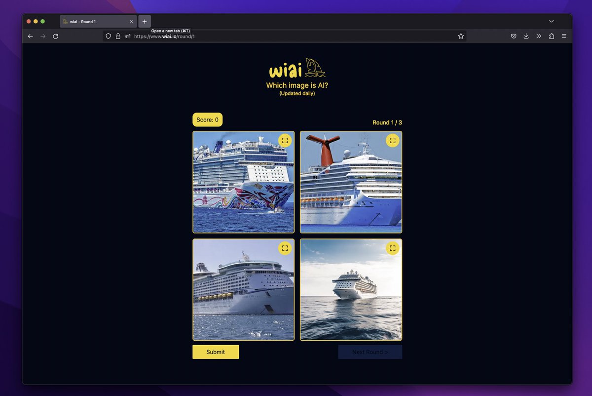 Jiroscopes's tweet photo. I made a AI image game. Which image is AI generated? Can you tell?
https://t.co/LyVfYH1fLO https://t.co/udV8BGVyPi