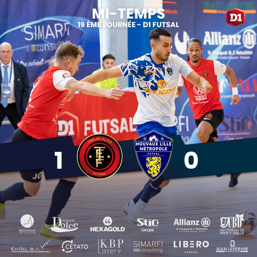 ⏱️ 𝙈𝙄-𝙏𝙀𝙈𝙋𝙎 

Dans une première période fermée, Mouvaux est mené d'un but

Il faudra faire la différence en seconde période, Allez Mouvaux 🔵⚪

#gameday #futsal #mlmfutsal #D1Futsal #futsalfrance