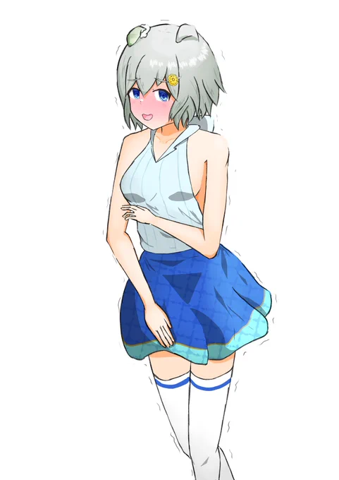 筆が乗って描き切ったシロちゃんの服を着たセイウンスカイちゃん#ウマ娘 