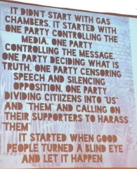 WarriorsForAll's tweet photo. @bttr_as1 @60Minutes @JoeMetzger17 The party against free speech and anyone who doesn't parrot their talking points or view. Others were the same decades ago https://t.co/rD1KUn7QnN