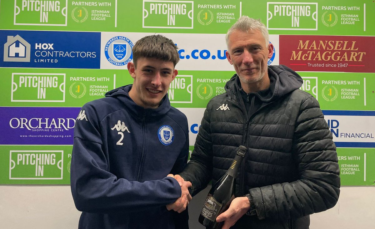 A huge congrats to todays man of the match, <a href="/BenHoldenn_/">Ben Holden</a>  💪

A big performance for a big three points earns him a lovely bottle of Prosecco 🍾

#HHTFC
