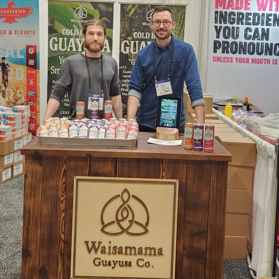 Waisamama's tweet photo. We are at @CAhealthfood's #CHFAnow in Vancouver, hosting booth #1653. Please pop by and say, "Hi!" 👋 #GetInTheFlow of your big conference day with a sample of cold brew guayusa. https://t.co/22Bmbk5H6H