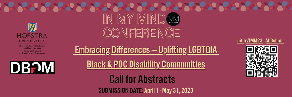 Embracing Differences - Call for Abstract Submissions - IMM23 - mailchi.mp/inmymindconfer…