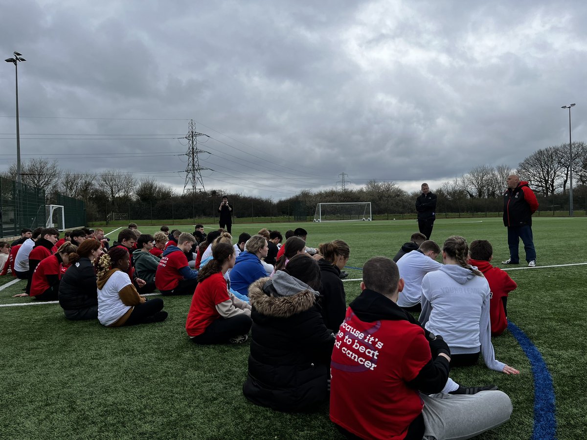 BelizimothM's tweet photo. So the 24 hour football match is done. 60 amazing young people @stpaulscatholic  played through the night in the wind and rain. The final whistle blew at noon -lots of smiles. Thanks staff, parents and most of all the players for their support @bloodcancer_uk #teamangus https://t.co/URPcW9VQDF