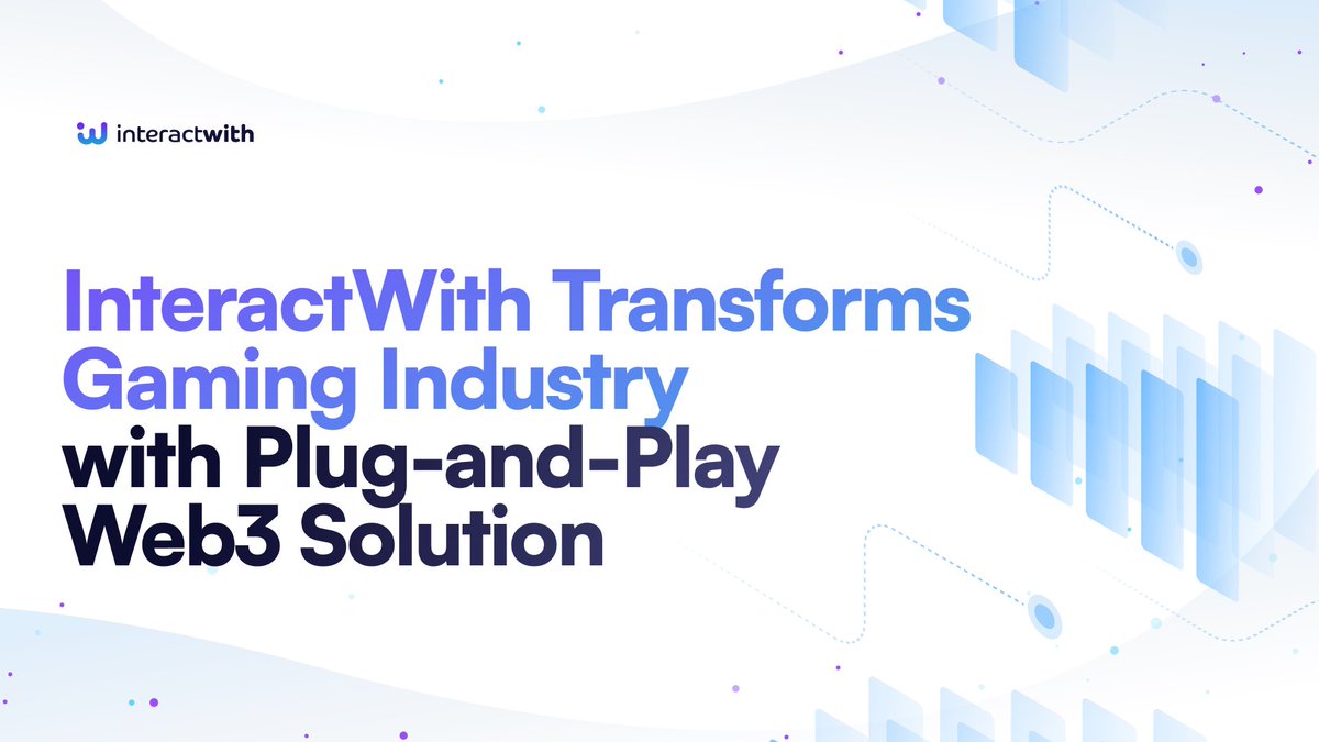 _InteractWith's tweet image. Integrating #web3 technology into games without any coding knowledge or upfront costs 🤩

InteractWith is committed to creating compelling mass-market web3 integrations tools with the mission of increasing the adoption of blockchain

Visit our website for dicover the amazing…