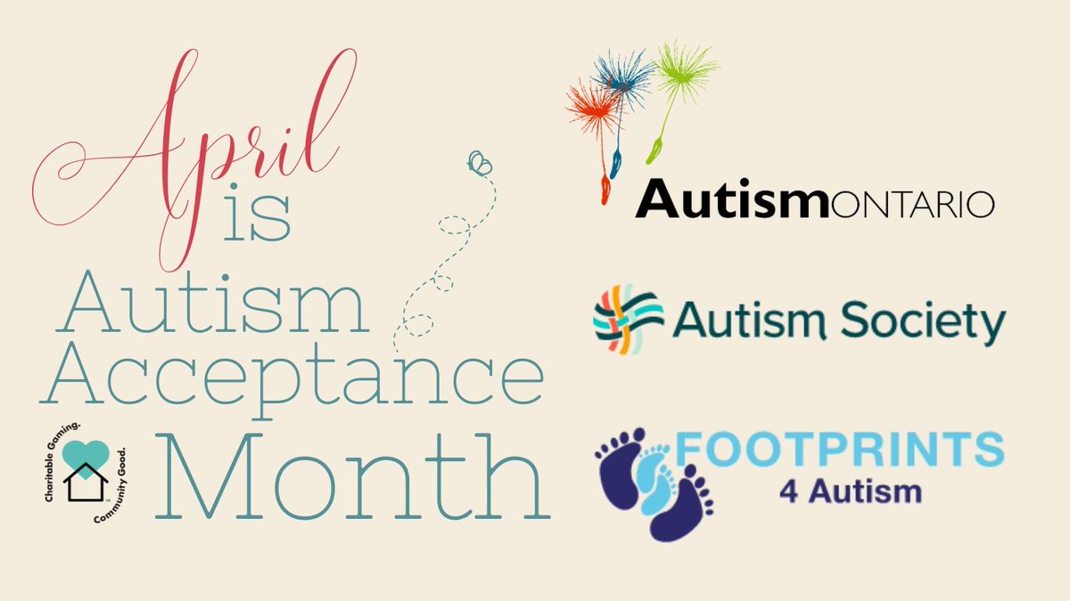 April is #AutismAcceptanceMonth 

Let's take this month to educate ourselves on autism. 

#CGamingCgood would like to recognize the charitable organizations that offer resources and support for the autistic community.

Autism Ontario  
Autism Society 
FOOTPRINTS 4 AUTISM
