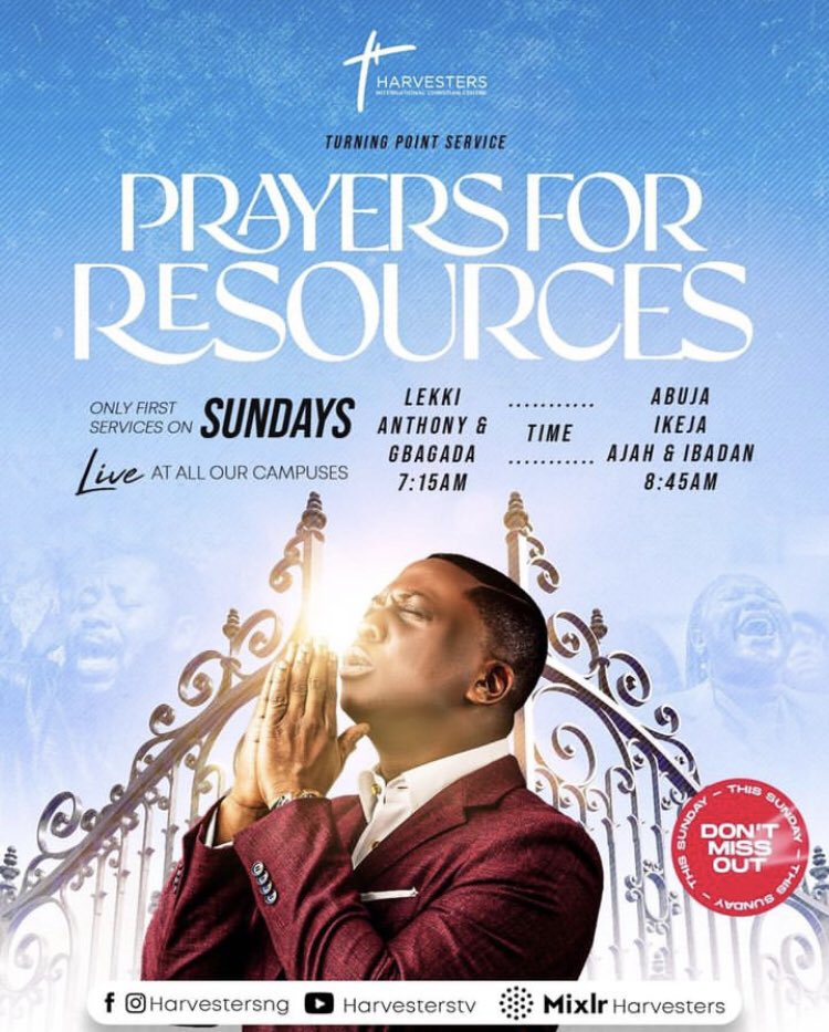UncleGeeOfZion's tweet image. Come worship with us at Harvesters international Christian Centre this Sunday #April2nd 

#FinanceMonth
#TurningPointService 
#HarvestersGlobal
#PastorBolajiIdowu