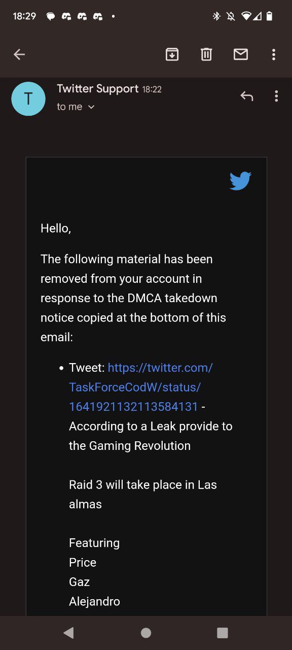 Task Force Leaks Images on Twitter: "Fake leaks.. that got DMCA'D and the main account