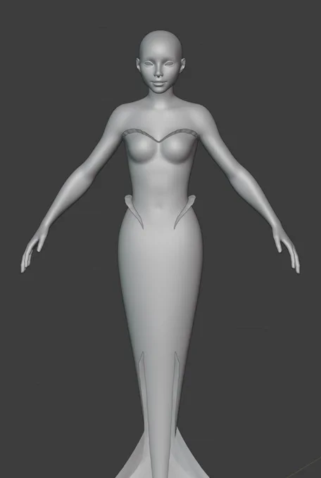Retopology WIP#3dart #littlemermaid #ariel 