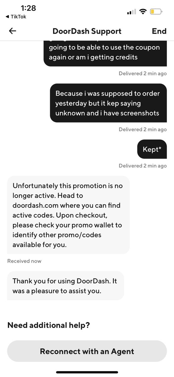 IBarban's tweet photo. @DoorDash_Help @Wendys You best believe im never using doordash again after this. I have been on hold since yesterday and to not even be helped and just dropped like that by this agent is ridiculous. https://t.co/4b5fcS029n