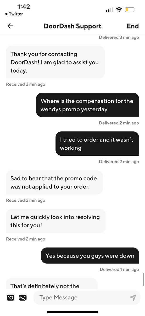 IBarban's tweet photo. @Leo4AzHouse @DoorDash_Help @Wendys Where is the respect im just being pushed around in the help roulette can someone actually help me? This is ridiculous @DoorDash @DoorDash_Help  could you possibly help me? @Leo4AzHouse https://t.co/lKPOvwPMmD