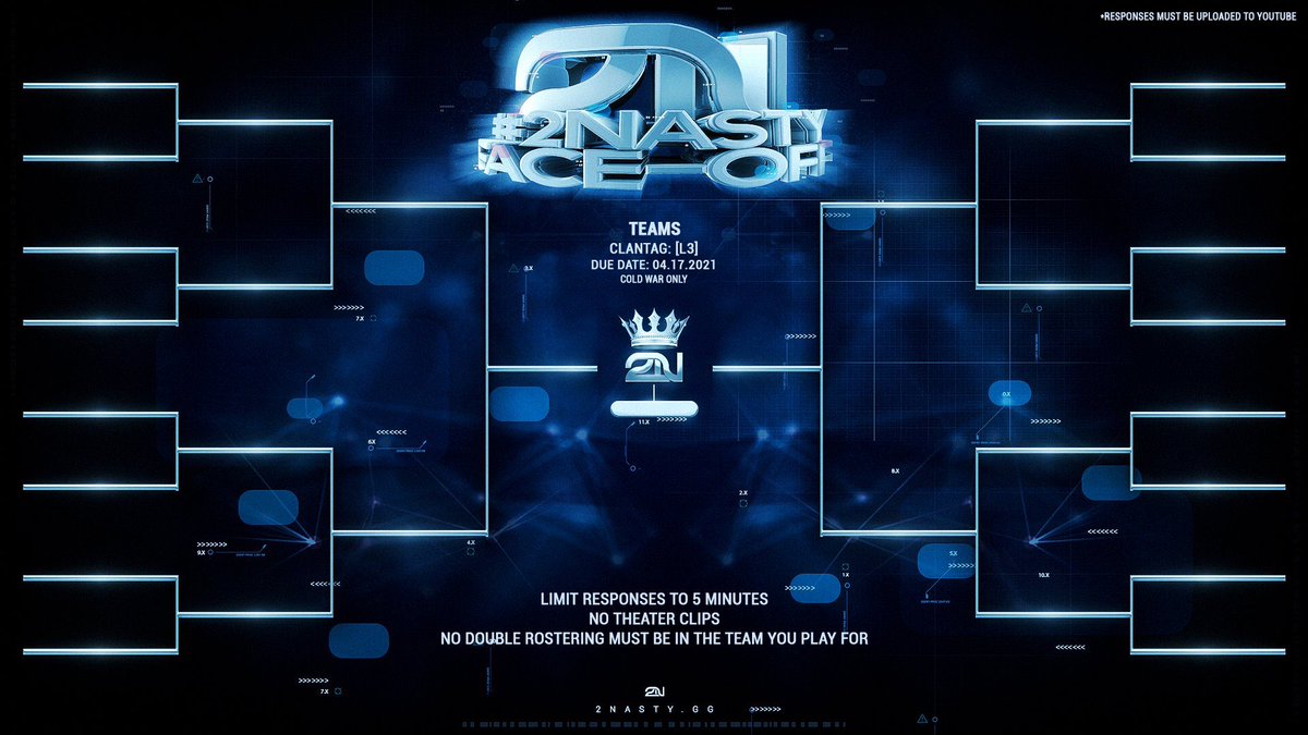 RyDog2Nasty's tweet photo. The clantag for the next #2Nasty Face-Off tourney is LIVE 

This will be a Multi-CoD tournament featuring 16 teams, squads and solos 

Clantag [L3] - Due April 29th ‼️ https://t.co/gJm1N0unhA