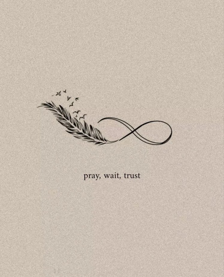 wordstionary's tweet image. Pray, wait, trust