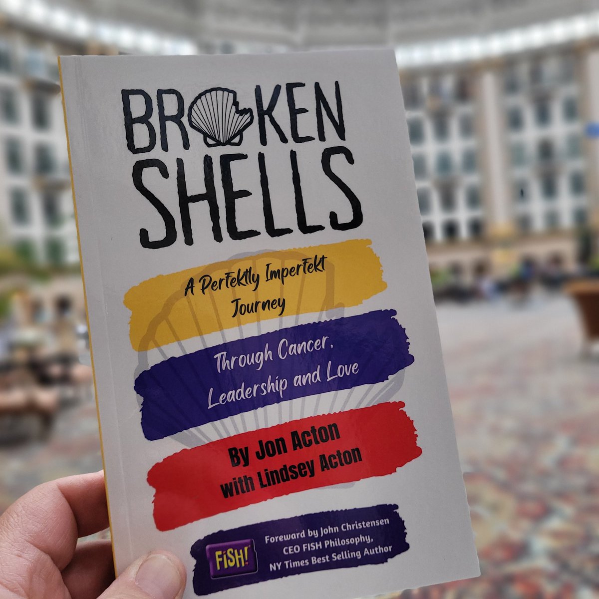 BrokenShells3's tweet photo. Humbling...surreal...and pretty cool to spot your book being read by someone at West Baden Resort in French Lick IN! #BrokenShells #PerfektlyImperfekt #Whys #WhyNots #Cancer #Leadership #Love #cancerpirate @FightCRC https://t.co/rkTRtPtLPR