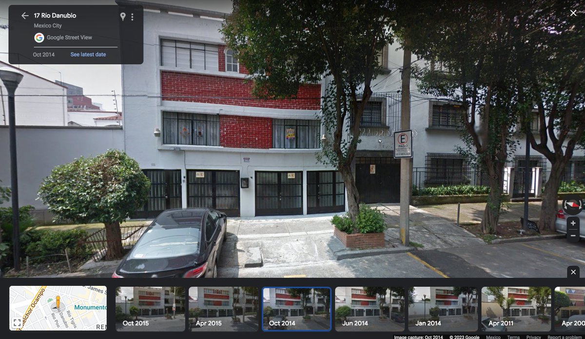 c_clau's tweet photo. En esta foto, de 2014, el árbol de la derecha sufrió un corte de muchos metros. Fíjense en los grosores de todos los árboles de la calle, todas son similares, por lo que estamos hablando de árboles sanos, altos y ya de décadas de edad. Ojo aquí @PAOTmx https://t.co/UToJZoqZuP