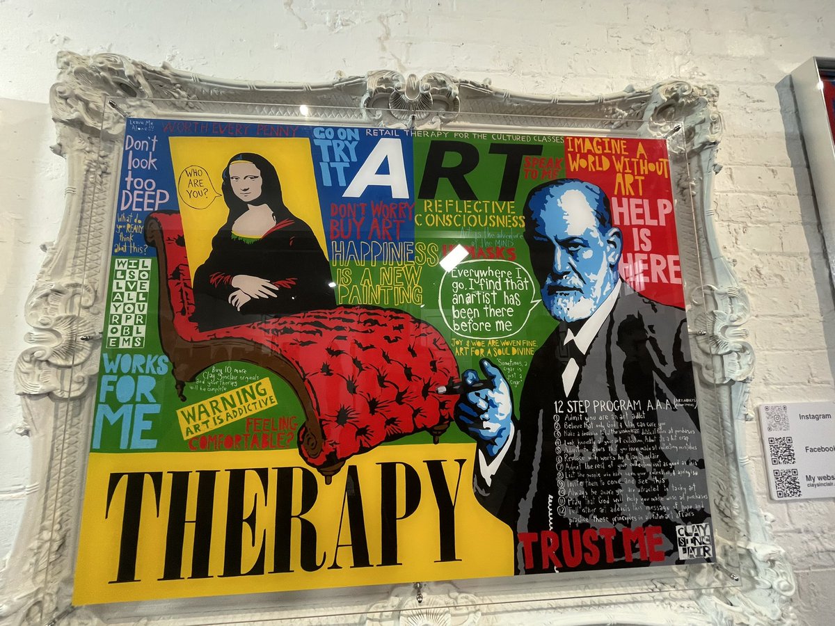 Definitely supporting some art therapy, whereas is making it or admiring it, there's something beautiful and special about the emotions art can create. <a href="/claysinclair/">Clay Sinclair</a> 
#Art #Arttherapy #artexhibition <a href="/OxoTowerWharf/">Oxo Tower Wharf</a> #Holyartfair #mentalhealth