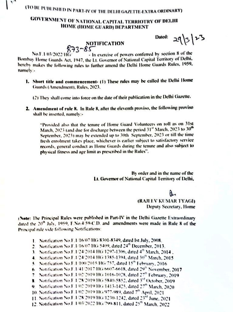 दिल्ली होमगार्ड जवानों को भारत की जनता की सेवा करते हुए 15 साल हो गए लेकिन डिपार्टमेंट ने कभी हमारा साथ नहीं दिया,हम और हमारे बच्चों का भविष्य खतरे में है कृपया इसका जल्दी निवारण करें 2024 में इलेक्शन है इसे ध्यान में रखते हुए ध्यान दें प्लीज <a href="/LtGovDelhi/">LG Delhi</a> <a href="/CMODelhi/">CMO Delhi</a> <a href="/ArvindKejriwal/">Arvind Kejriwal</a>