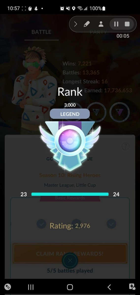 Riding Zigzagoon-G to the finish line in Little Cup. Crazy climb the last 3 days