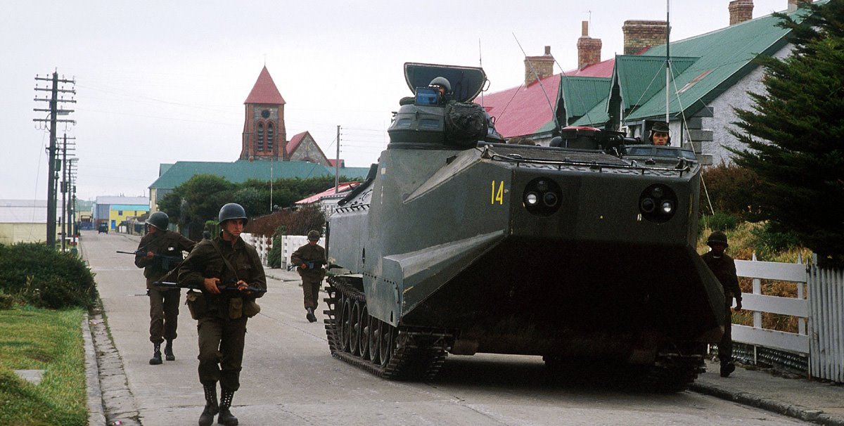 FalklandsinUK's tweet photo. #OTD overnight April 1-2 1982 the #FalklandIslands were invaded by Argentine forces. Follow that shocking night in this unique recording, as the brave local DJ Patrick Watts kept bemused locals updated on the invasion of their beloved #Falklands  homeland. https://t.co/8kUZB3s7xx https://t.co/mYTewHlrwn