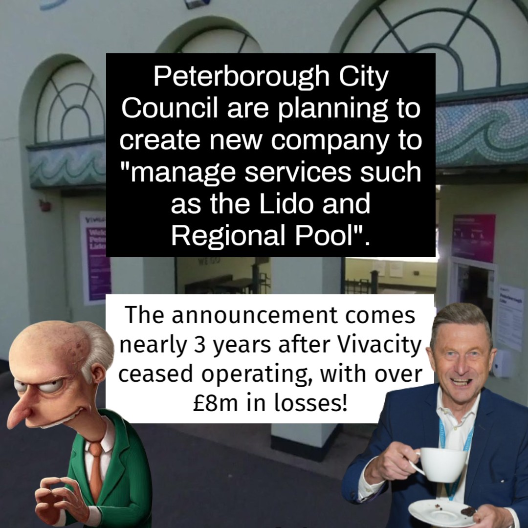 Darren_Fower's tweet photo. ๐ค PCC should stick to its core responsibilities of providing public services rather than getting involved in running businesses.
#CllrWayneFitzgerald #ToriesAtTheTownhall #PCC #TheLido #RegionalPool #PeterboroughLtd #Vivacity https://t.co/8D9CUEMNYI