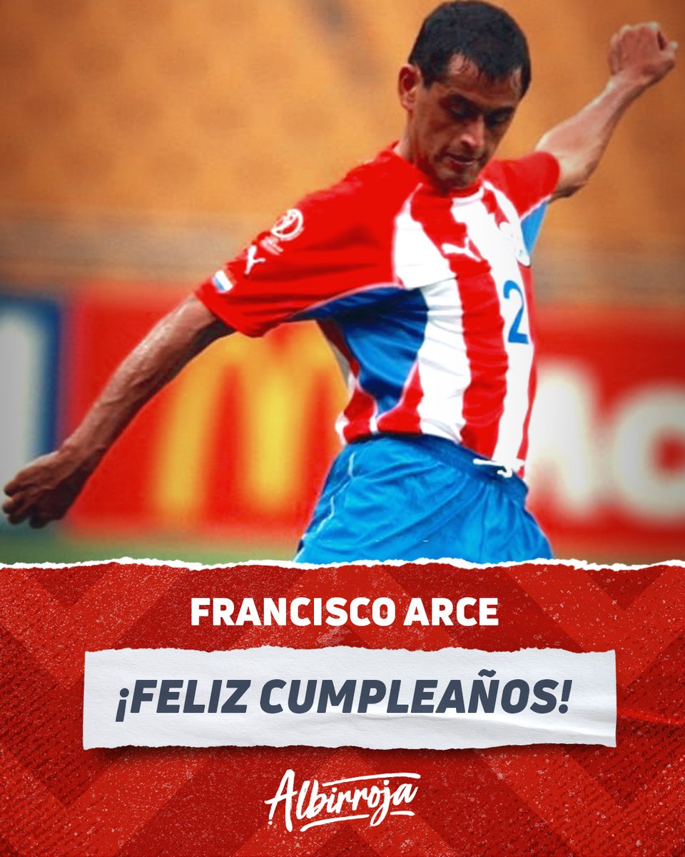 El histórico defensor albirrojo Francisco Arce celebra una jornada especial. ¡Feliz cumpleaños, <a href="/ChiquiArceDT/">FRANCISCO ARCE</a>! 🎉⚪🔴⚽