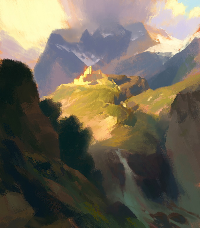 NathanFowkesArt's tweet photo. Mountain Ruins.
Painted in Photoshop and working my digital brushes for a traditional look. https://t.co/kYTgGZ22ER